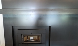Custom Meta Fireplace made by SAEF