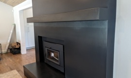 Custom Meta Fireplace made by SAEF