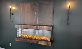 Custom Metal Fire Place made by SAEF