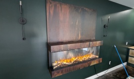 Custom Metal Fire Place made by SAEF